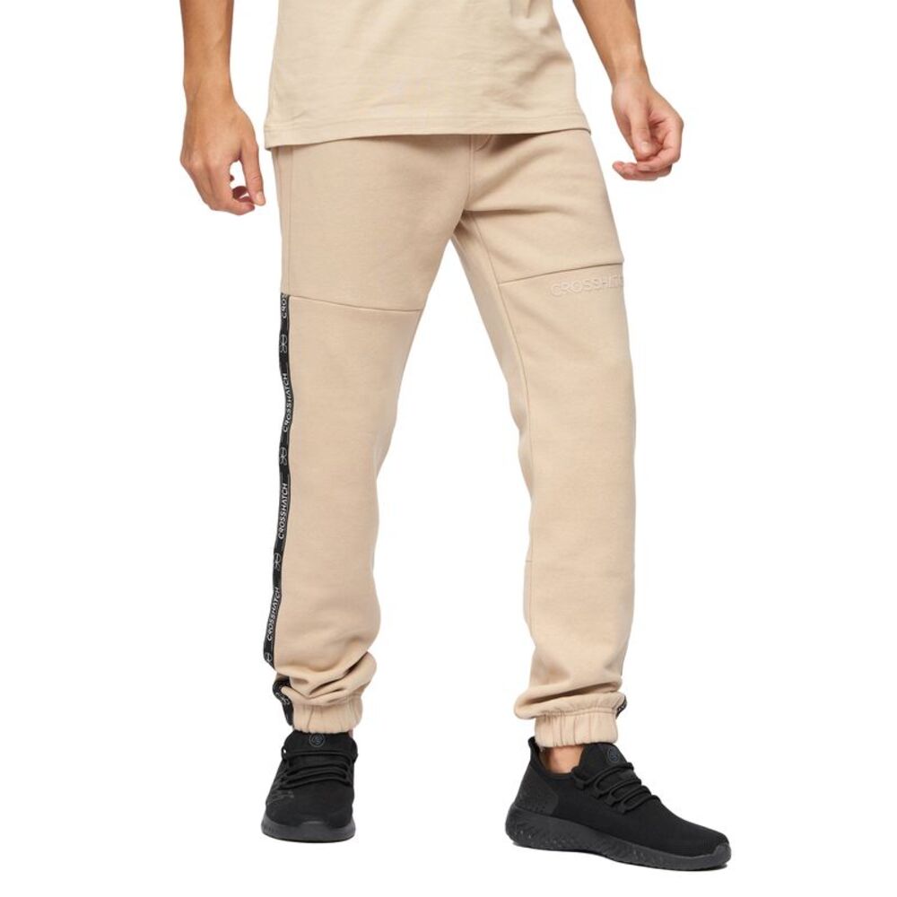 Crosshatch Mens Apollo Sweatpants / Stone